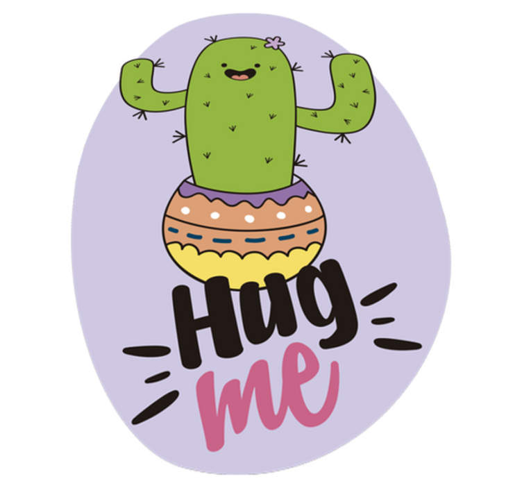 Tapis vinyle animal cactus Étreignant la joie - TenStickers