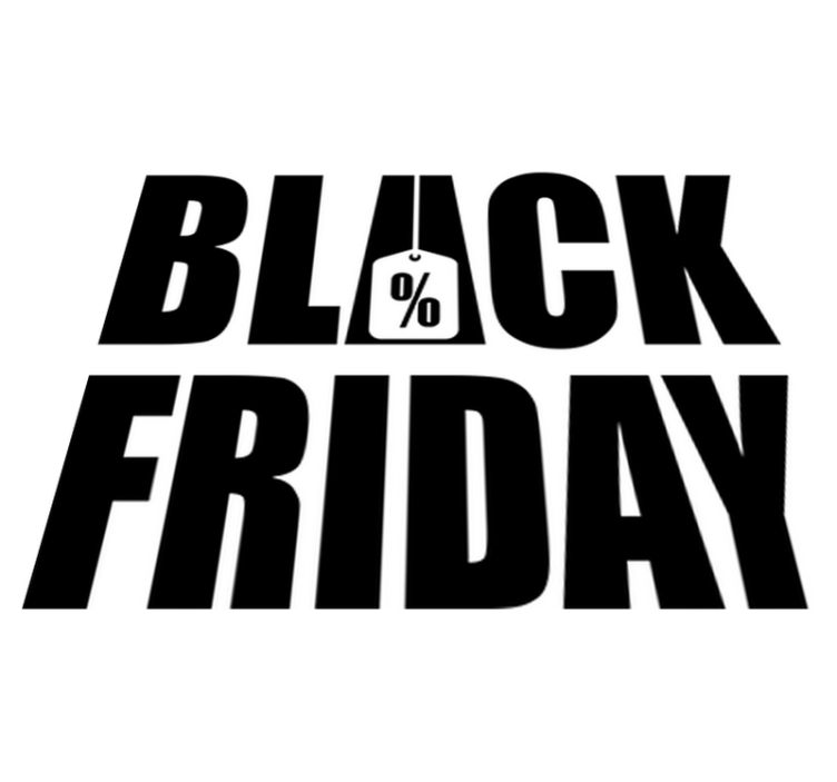 Tapis vinyle black friday fond blanc simple - TenStickers