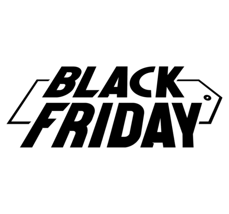 Tapis vinyle black friday en écriture cursive moderne - TenStickers