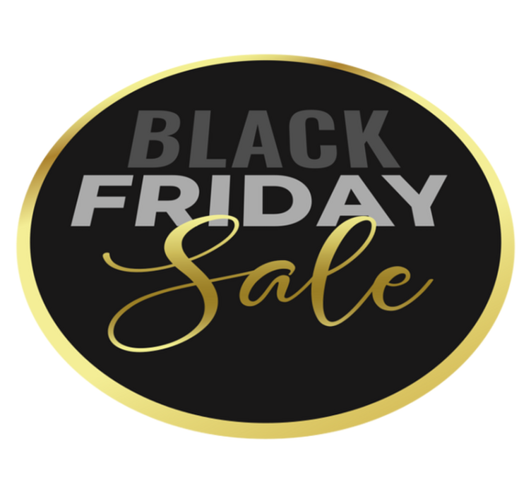 Tapis vinyle black friday fond doré black friday - TenStickers