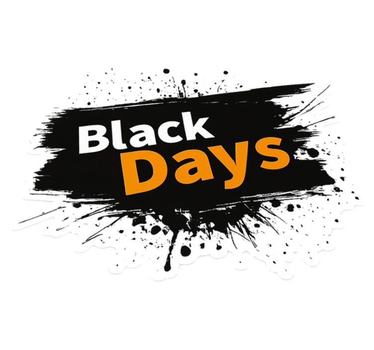 Tapis vinyle black friday noir et blanc "jours noirs" - TenStickers