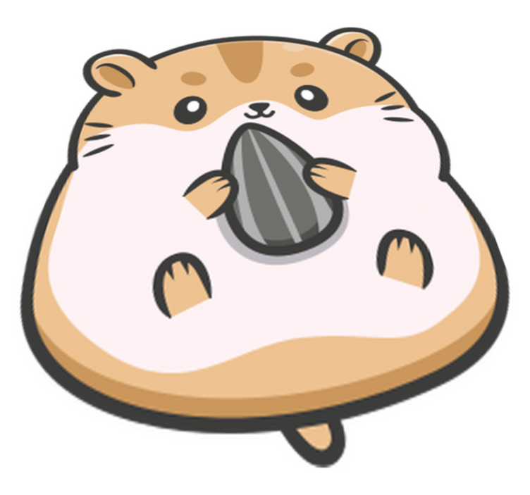 Tapis vinyle animal hamster mignon - TenStickers