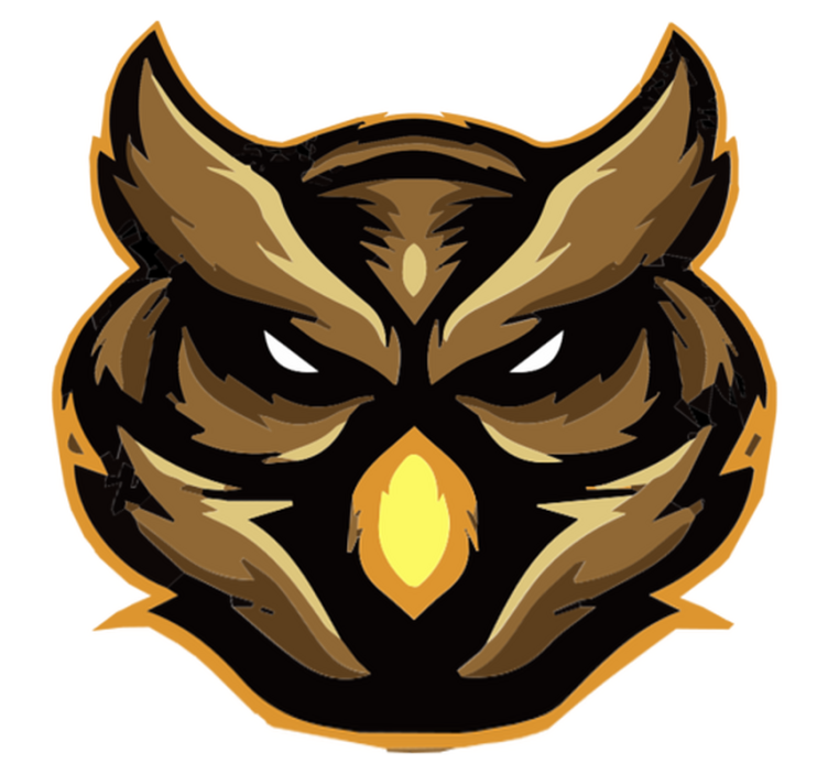 Tapis vinyle animal hibou fierce emblème - TenStickers