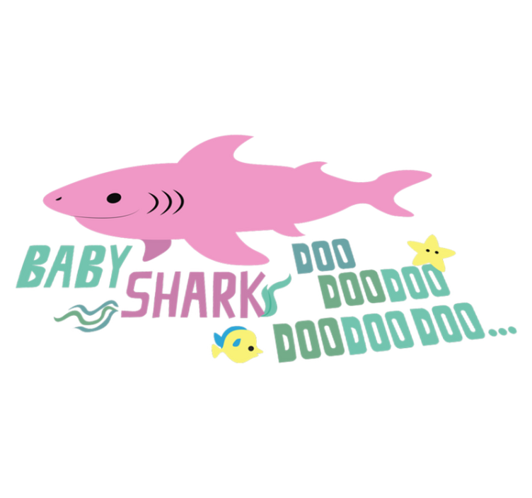 Tapis vinyle animal paroles de baby shark - TenStickers