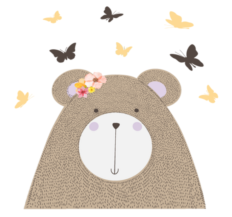 Tapis vinyle animal motif ours ludique - TenStickers