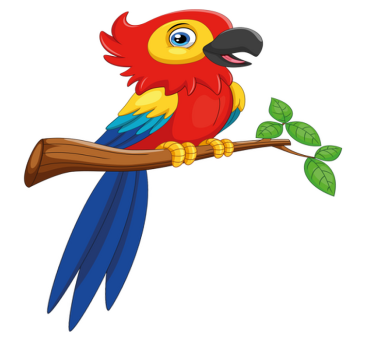 Tapis vinyle animal perroquet coloré - TenStickers