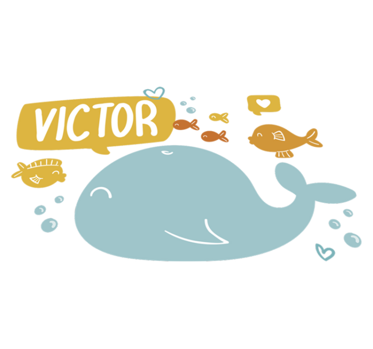Tapis vinyle animal design adorable de baleine - TenStickers
