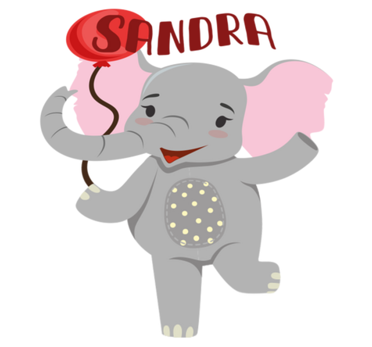 Tapis vinyle animal Éléphant et ballon - TenStickers