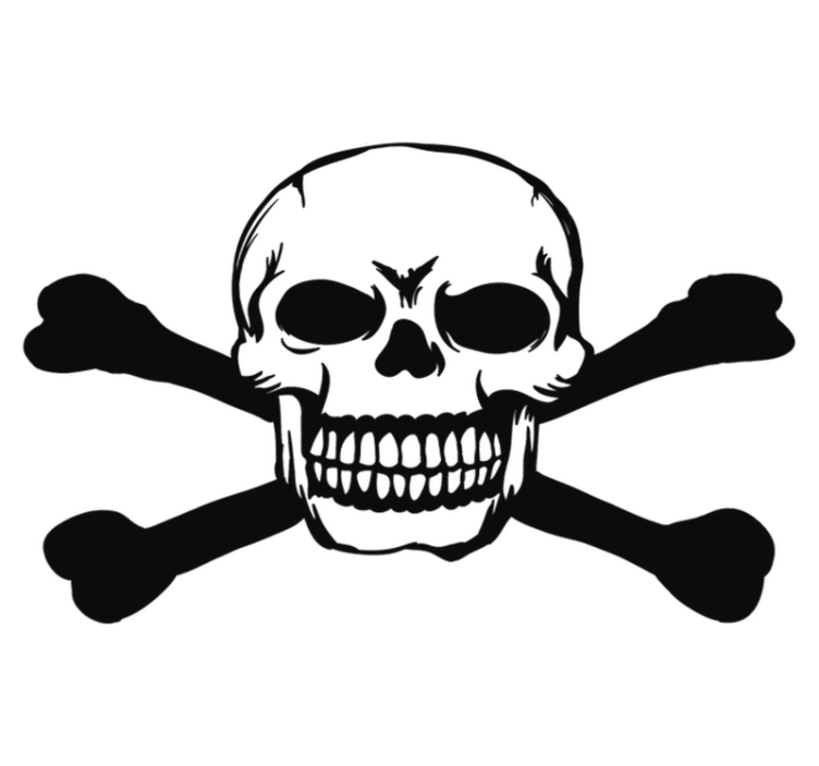 Tapis vinyle pour halloween crâne pour voiture - TenStickers