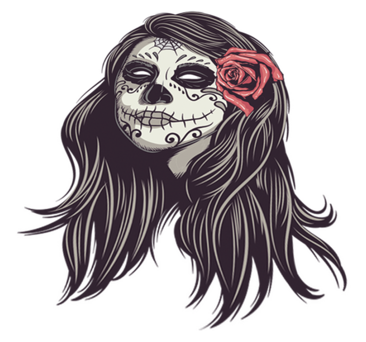 Tapis vinyle pour halloween fille de la mort - TenStickers