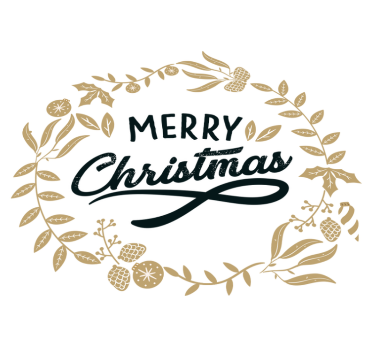 Tapis vinyle noël broderie florale noël - TenStickers