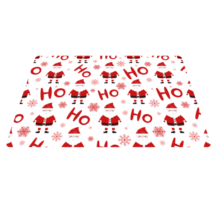 Tapis vinyle noël motif père noël et hohoho - TenStickers