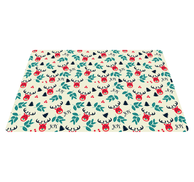 Tapis vinyle noël joie et renne portable - TenStickers