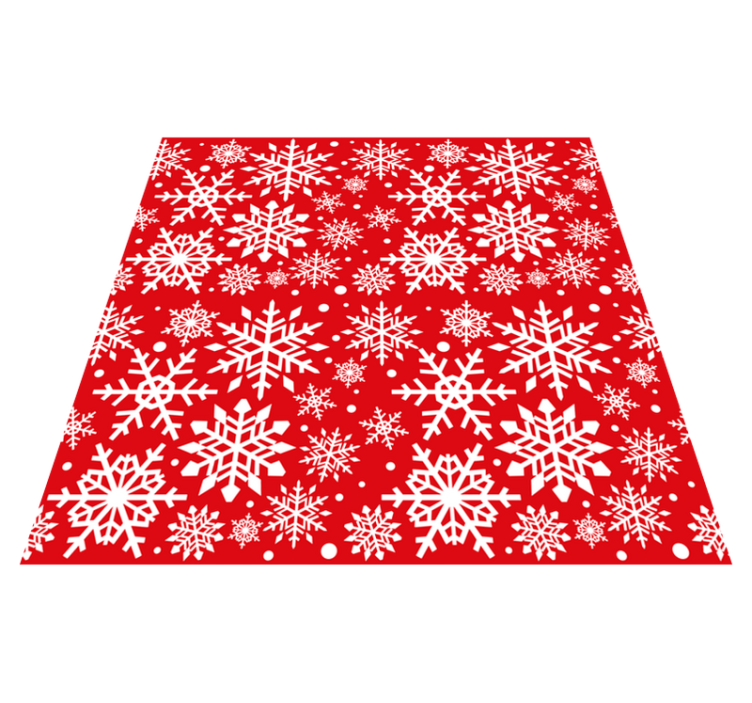 Tapis vinyle noël flocons rouges pour meubles - TenStickers