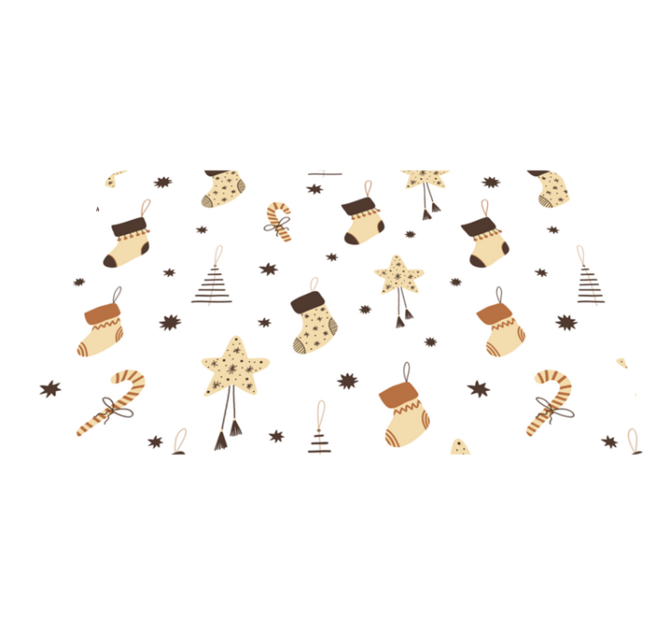 Tapis vinyle noël motif paillettes cadeaux - TenStickers