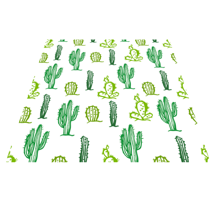 Tapis vinyle plantes style cactus vert - TenStickers