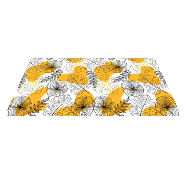 Tapis vinyle plantes design floral kallax - TenStickers