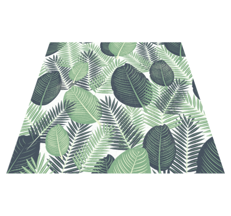 Tapis vinyle plantes grandes vertes - TenStickers