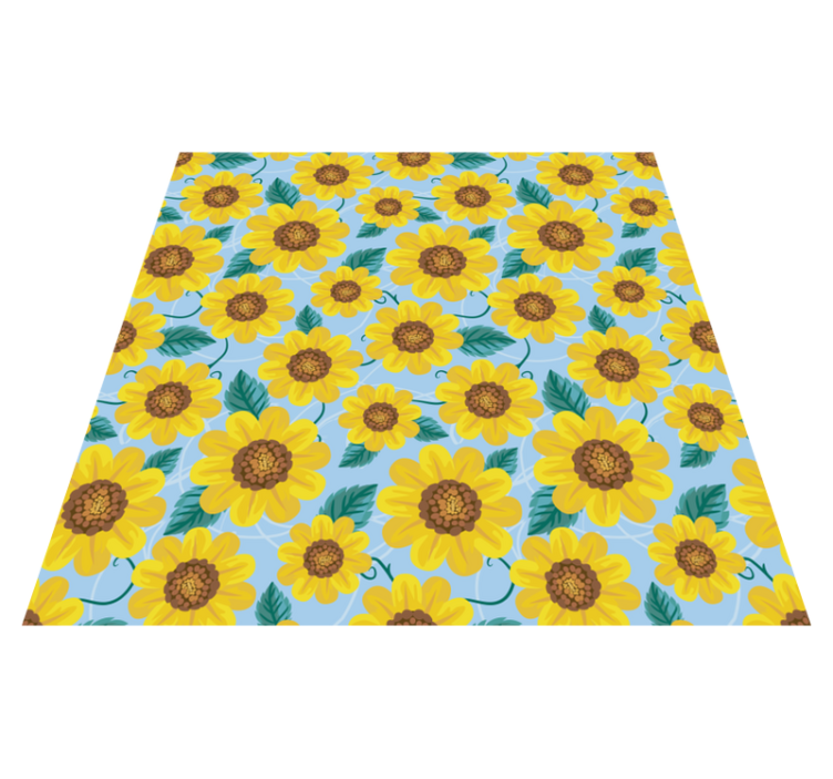 Tapis vinyle plantes tournesols - TenStickers