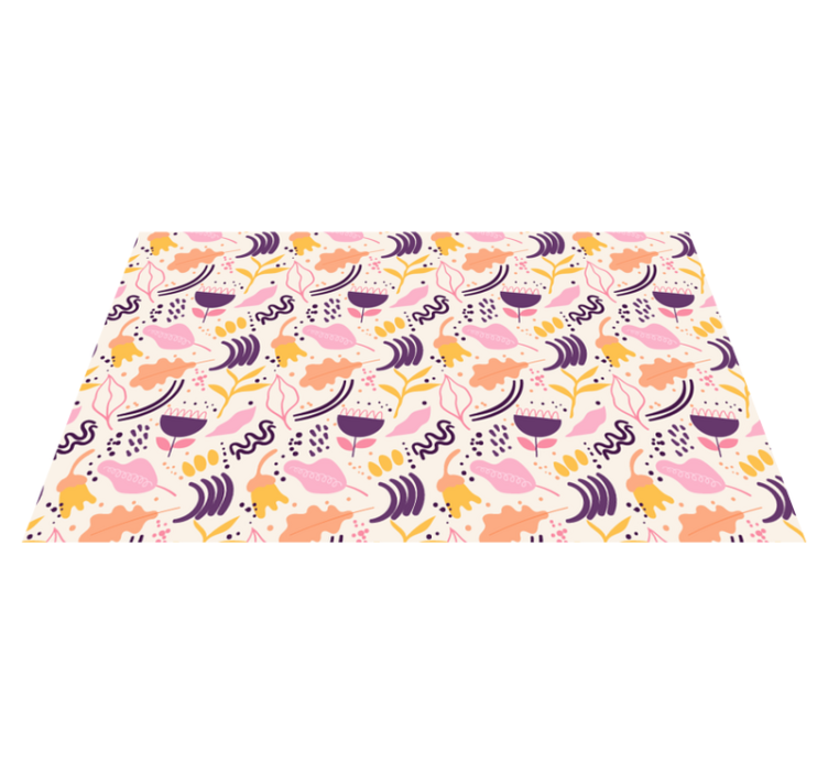 Tapis vinyle plantes inspiration florale vive - TenStickers