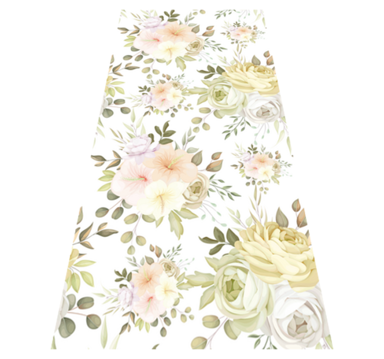 Tapis vinyle plantes motif floral élégant - TenStickers