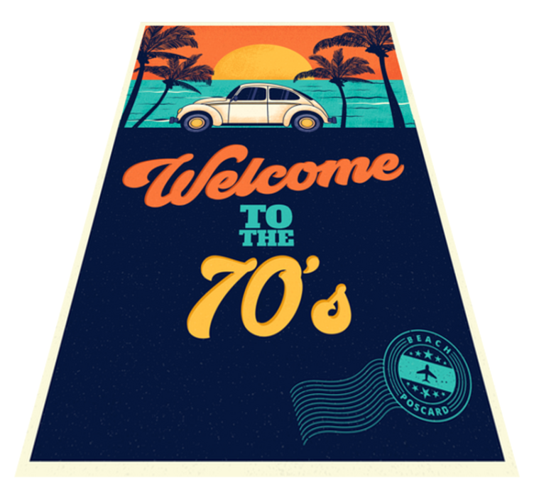 Tapis vinyle vintage retour aux années 70 - TenStickers