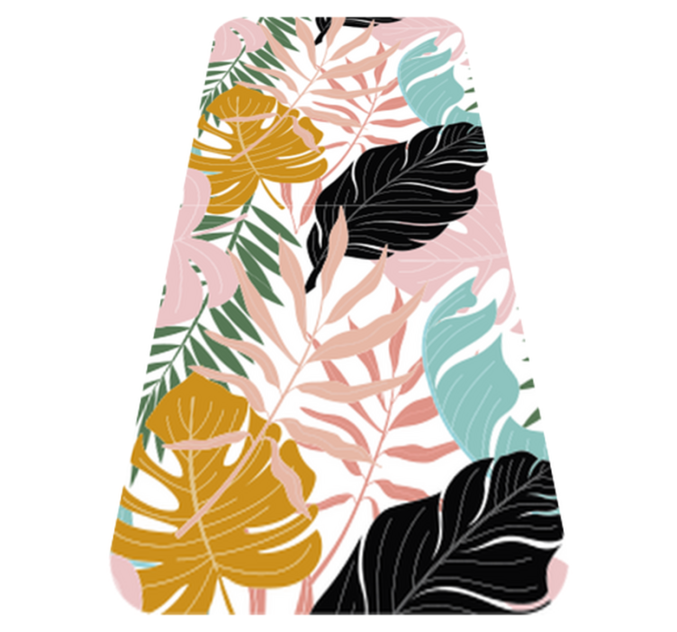 Tapis vinyle plantes motif floral abstrait coloré - TenStickers