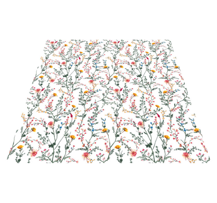 Tapis vinyle plantes fleurs de jardin minimalistes - TenStickers