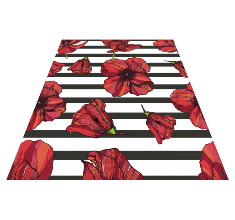 Tapis vinyle plantes coquelicots polonais - TenStickers