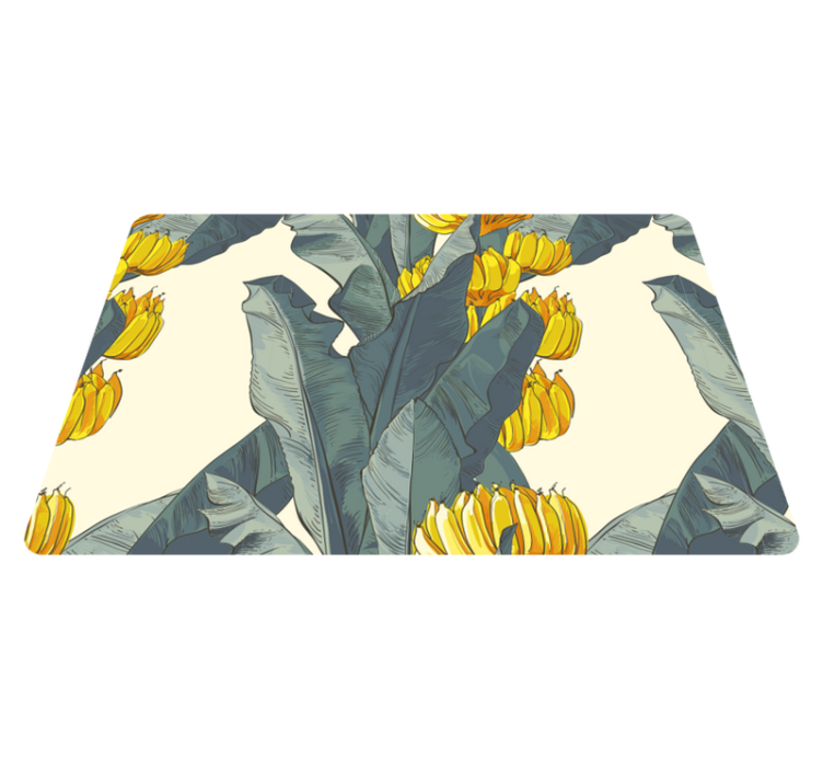 Tapis vinyle plantes motif artistique bananier - TenStickers