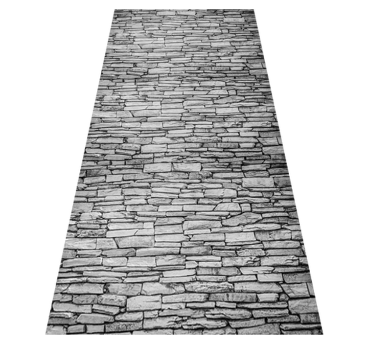 Tapis vinyle salle à manger briques organisées - TenStickers