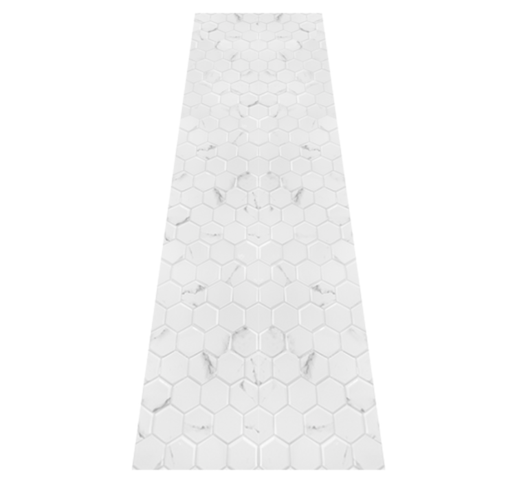 Tapis vinyle cuisine carrelage hexagonal gris élégant - TenStickers