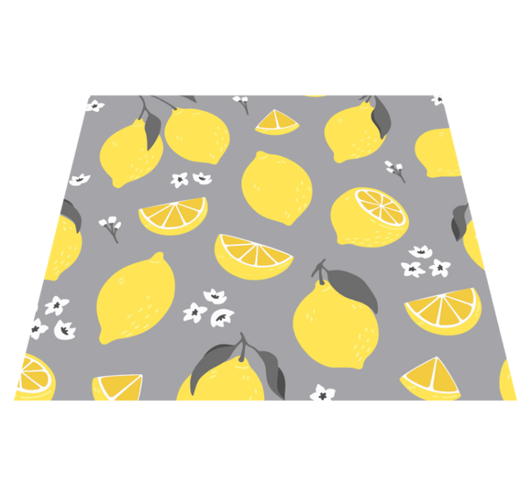 Tapis vinyle cuisine citron tropical - TenStickers
