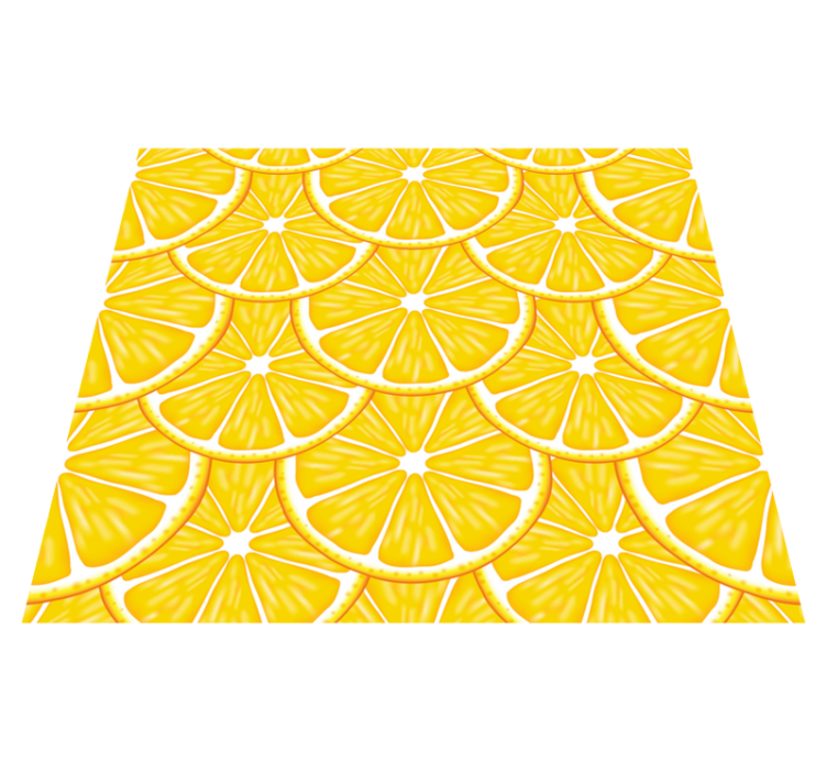 Tapis vinyle cuisine motif orange - TenStickers
