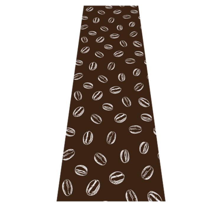Tapis vinyle cuisine motif café en grains seamless - TenStickers