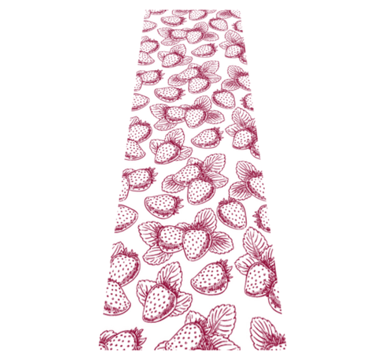 Tapis vinyle cuisine motif fraises mignon et sans fin - TenStickers