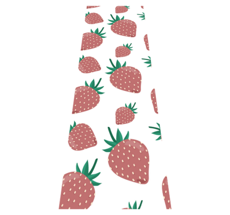 Tapis vinyle cuisine motif fraises colorées écrites - TenStickers