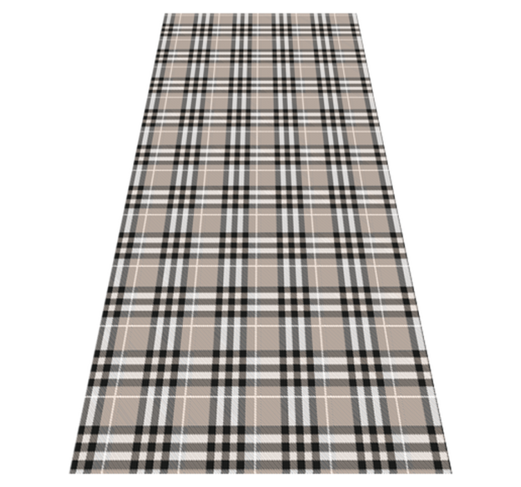 Tapis vinyle cuisine motif tartan écossais gris - TenStickers