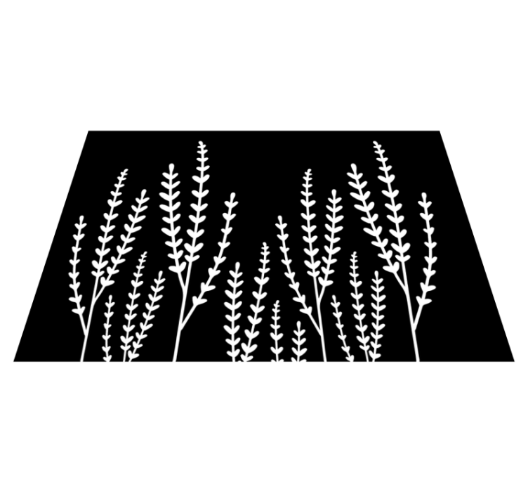 Tapis vinyle salle de bain pointes noires et blanches - TenStickers