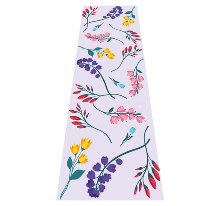 Tapis vinyle plantes fleurs botaniques minimalistes - TenStickers