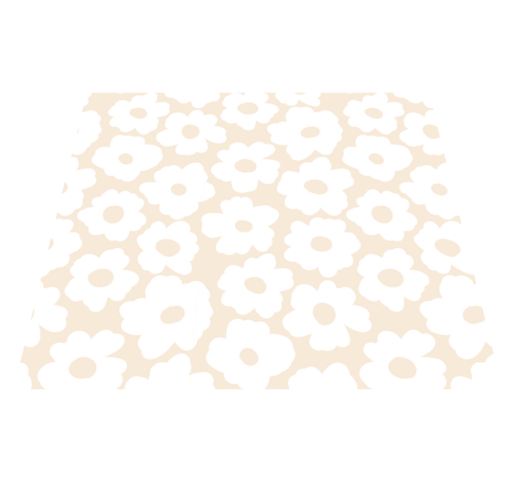 Tapis vinyle plantes coquelicot blanc - TenStickers