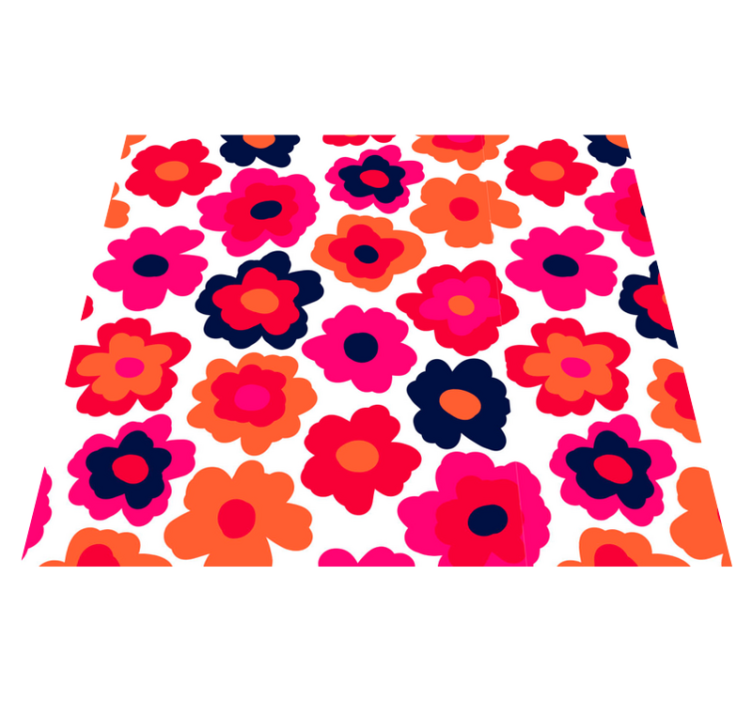 Tapis vinyle plantes coquelicot rouge - TenStickers