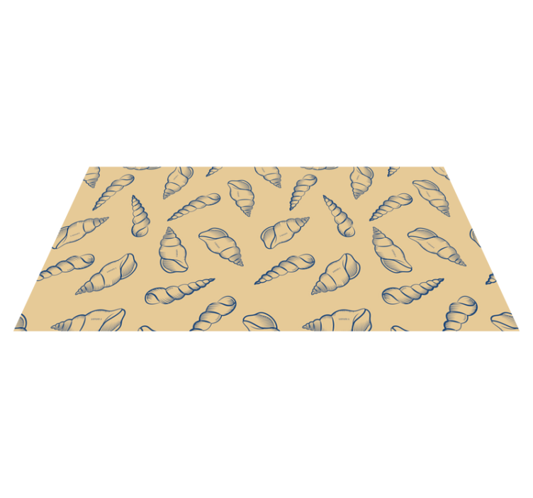 Tapis vinyle plantes motif coquillage - TenStickers