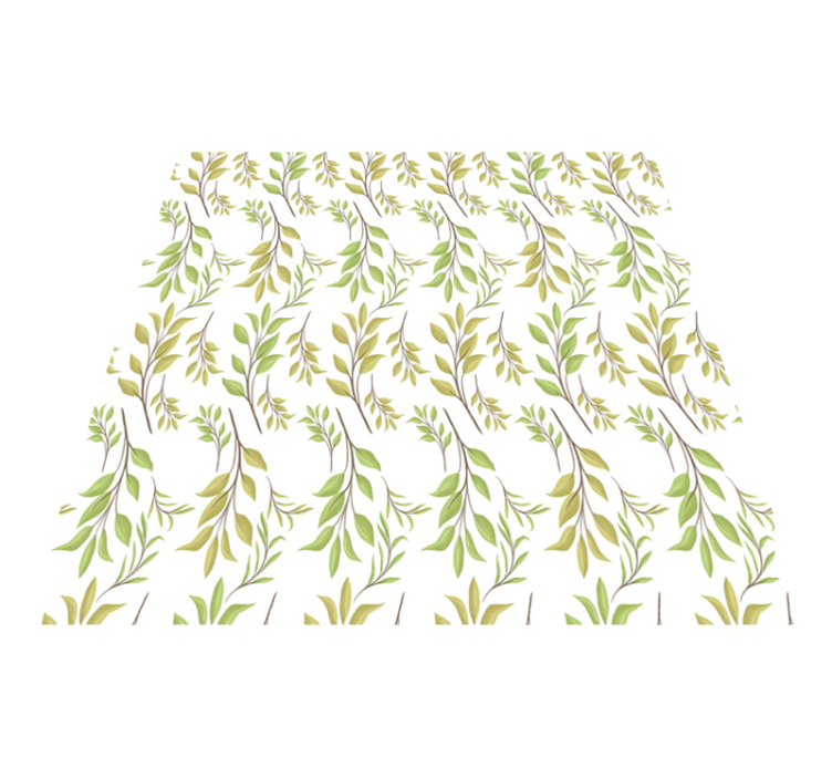 Tapis vinyle plantes motif vert luxuriant - TenStickers
