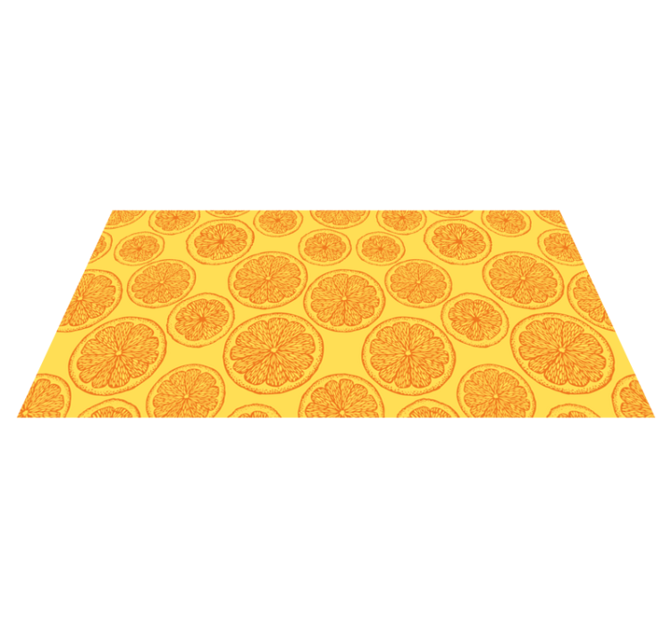 Tapis vinyle plantes motif tranche de citron - TenStickers