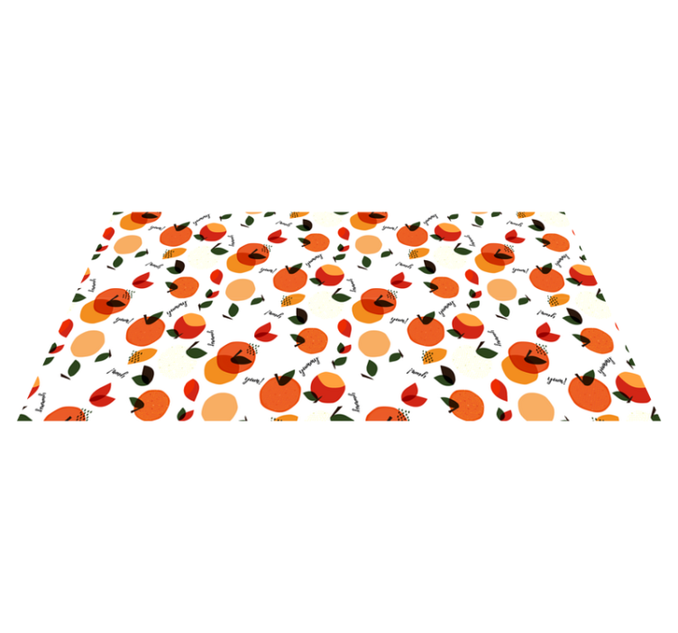 Tapis vinyle plantes agencement fruité - TenStickers