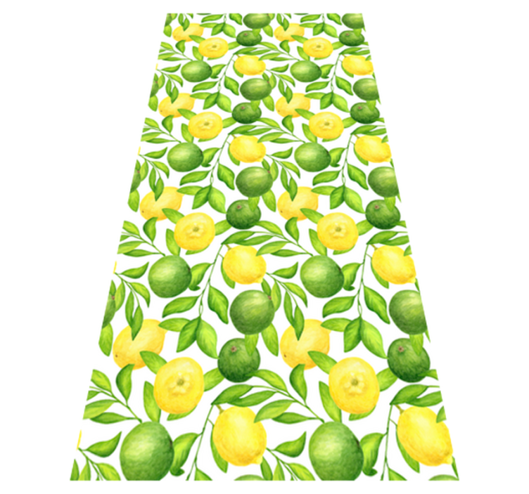 Tapis vinyle plantes motif citron et lime - TenStickers