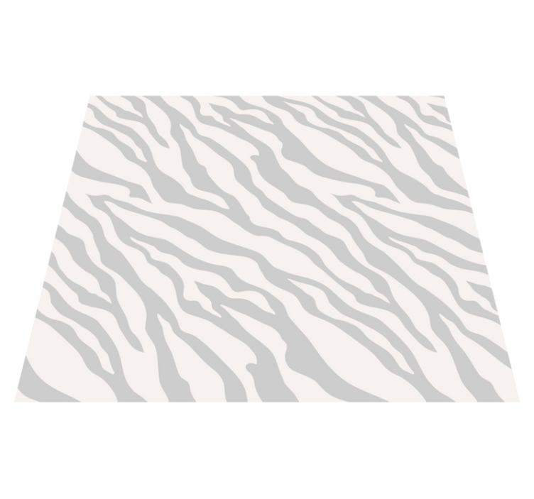 Tapis vinyle motif animal zèbre gris clair - TenStickers