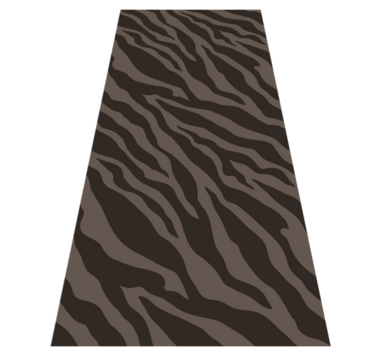 Tapis vinyle motif animal zèbre noir - TenStickers