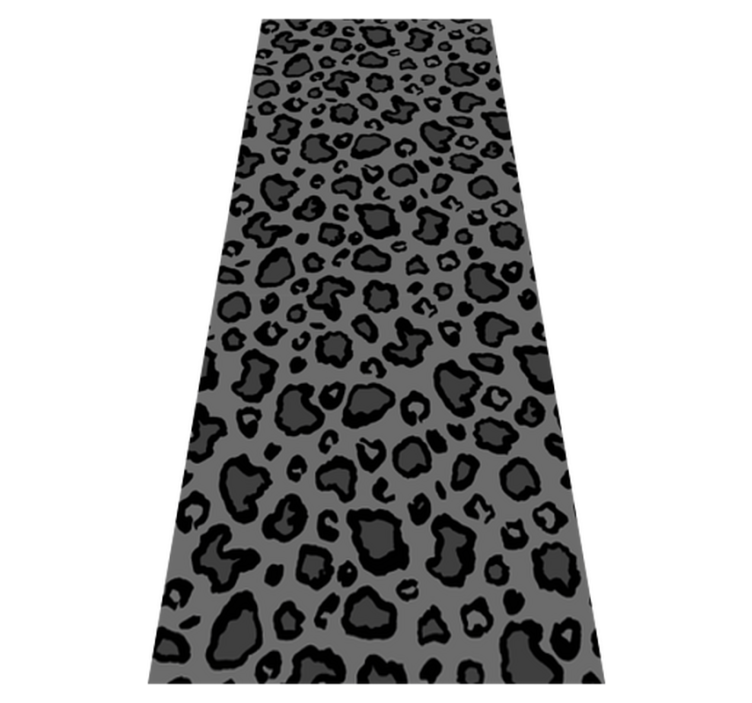 Tapis vinyle motif animal léopard gris foncé et noir - TenStickers